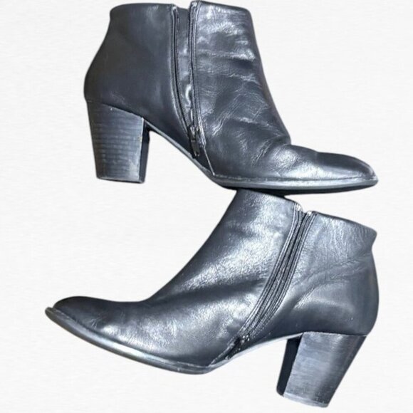 Vionic Georgia Ankle Boots Booties Black Leather Size 11 - Picture 10 of 13